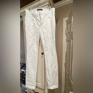 NYDJ White Rhinestone Straight Jeans Sz 6 NEW #385